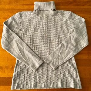 Zara light grey turtleneck sweater